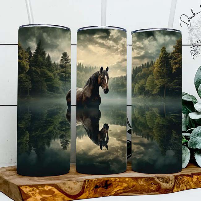 Dark Horse Dream Designs Tumbler - Majestic Stallion image number null