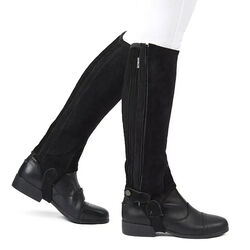 Dublin Kids' Suede Half Chaps - Black