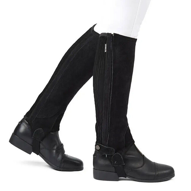 Dublin Kids' Suede Half Chaps - Black image number null