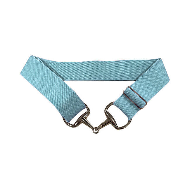 Anademi Stretch Belt with Silver-Tone Bit Buckle - Solid Colors image number null