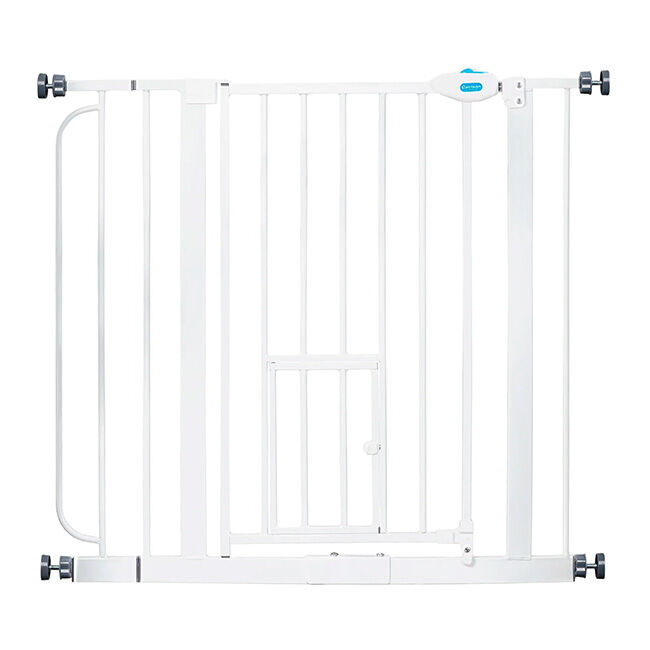 Carlson extra wide walk through gate with pet door best sale