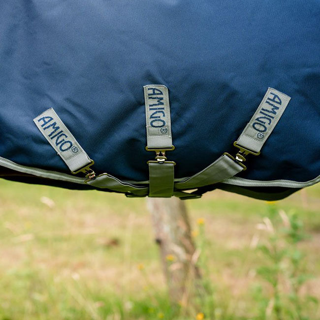 Horseware Amigo Bravo 12 Plus Turnout (250g Medium) - Navy/Titanium Grey & Silver image number null