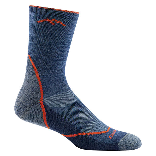 Darn Tough Men's Light Hiker Micro Crew Lightweight Hiking Sock - Denim image number null