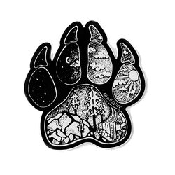 Wild Slice Designs Sticker - Hiking Paw Print