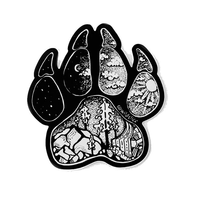 Wild Slice Designs Sticker - Hiking Paw Print image number null