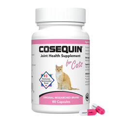 Nutramax Cosequin for Cats Joint Health Supplement, Contains Glucosamine for Cats, Chondroitin, and Omega-3s - Sprinkle Capsules - 80 Capsules