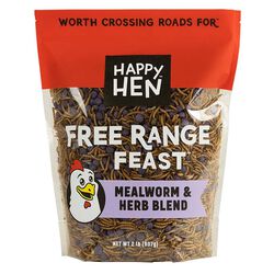 Happy Hen Free Range Feast - Mealworm & Herb - 2 lb