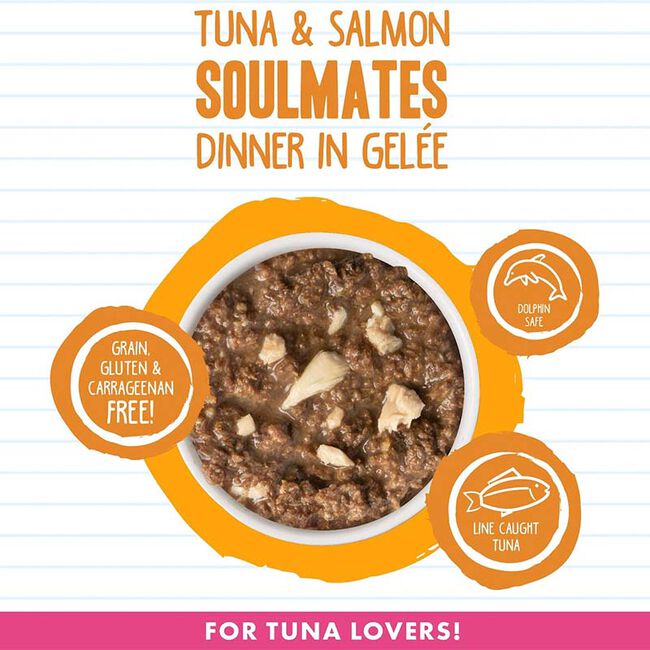 Weruva BFF Minced Cat Food - Tuna & Salmon Soulmates Dinner in Gelée - 5.5 oz image number null