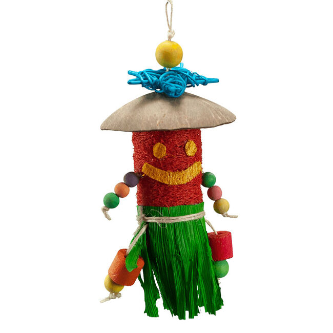 Nibbles Loofah Tiki Man Chew Toy image number null