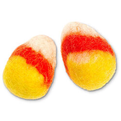 Dharma Dog Karma Cat Wool Cat Toy - Candy Corn - 2-Pack