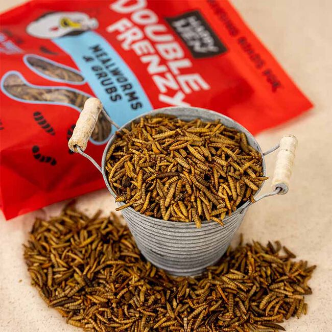 Happy Hen Double Frenzy - Mealworms & Grubs - 30 oz image number null