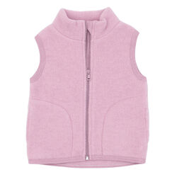 Engel Kids' 100% Merino Wool Vest - Rosewood Melange