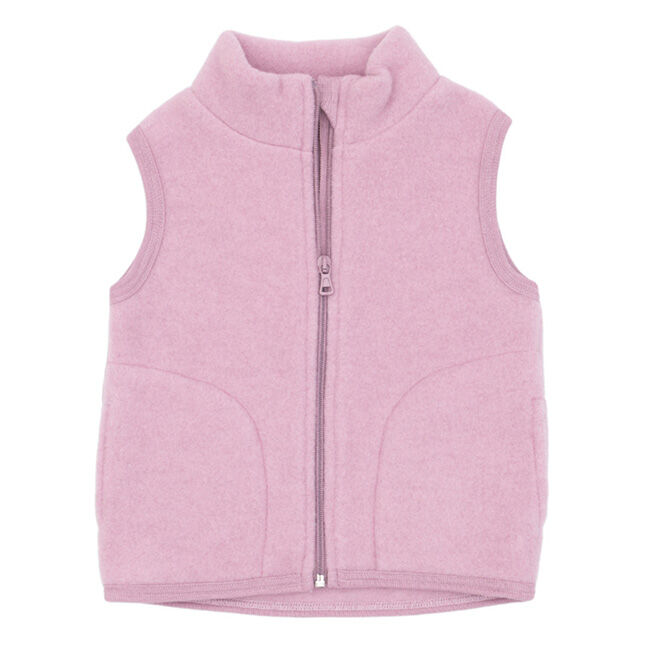 Engel Kids' 100% Merino Wool Vest - Rosewood Melange image number null