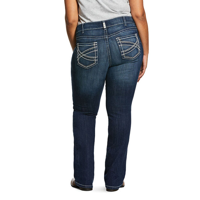Ariat Women's R.E.A.L Mid Rise Stretch Entwined Boot Cut Jean image number null