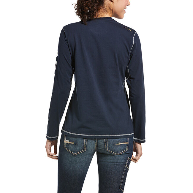 Ariat Women's Rebar Workman Logo Long-Sleeve T-Shirt - Navy image number null