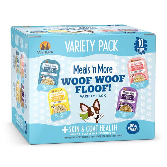 Weruva Dog Meals 'n More - Woof Woof Floof! Variety Pack - 10-Pack of Cups image number null
