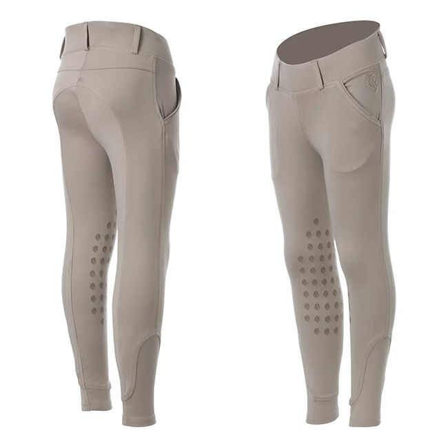 Equinavia Kids' Lena Knee Patch Pull-On Breeches - Tan image number null