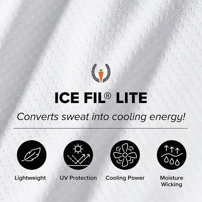 Kerrits Kids' Ice Fil Lite Long Sleeve Riding Shirt - White image number null