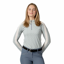 Equinavia Women's Selma Long Sleeve Sun Shirt - Light Gray/Lavender