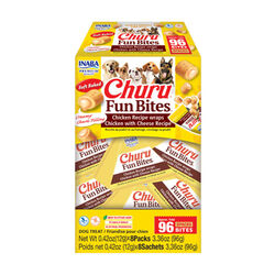 Inaba Churu Fun Bites Dog Treats - Chicken with Cheese Recipe - 8-Pack