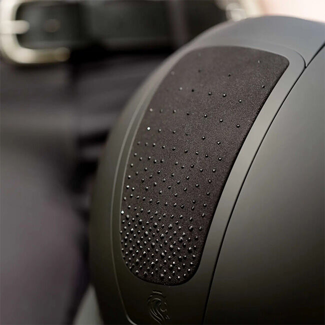 Equinavia Crown Mips Riding Helmet - Black/Black Crystal image number null