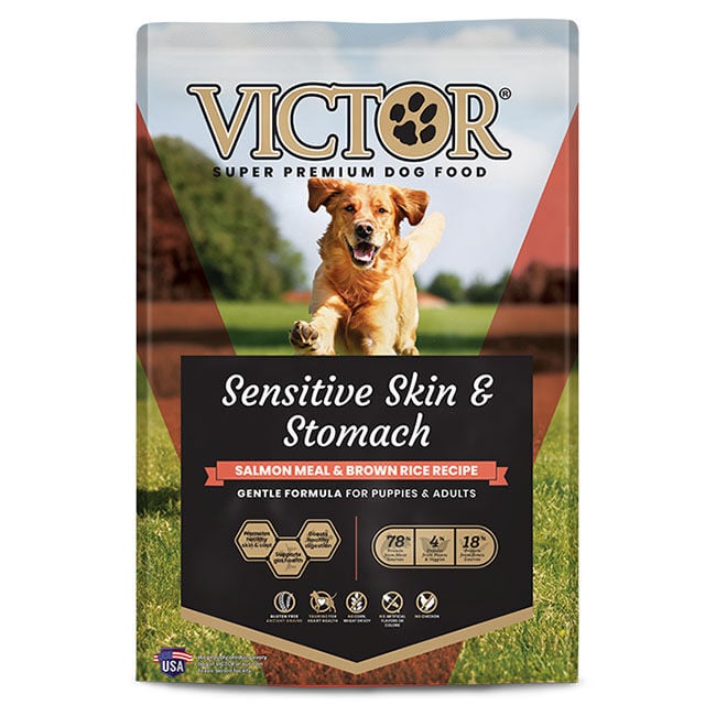 Victor Sensitive Skin & Stomach Grain-Free Dog Food - Salmon Meal & Brown Rice Recipe image number null