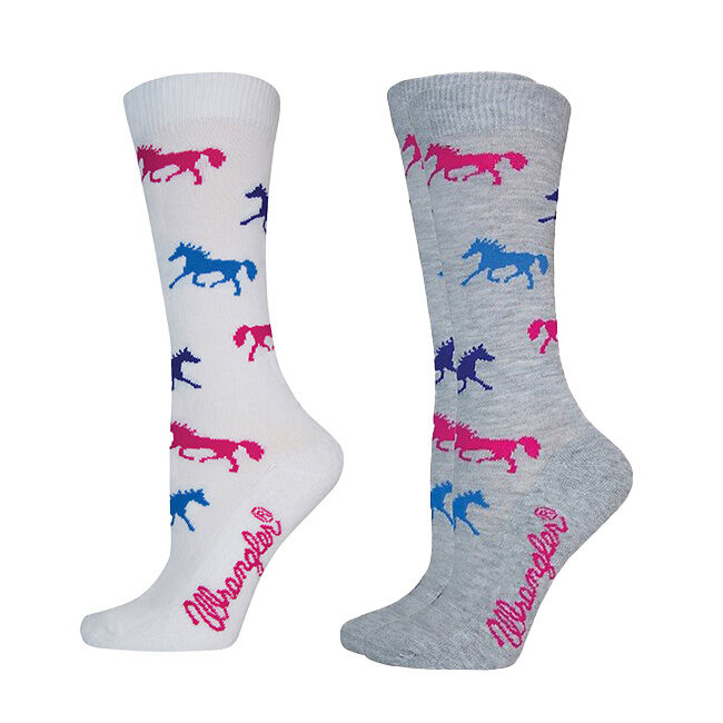 Wrangler Women's Horses Crew Sock image number null