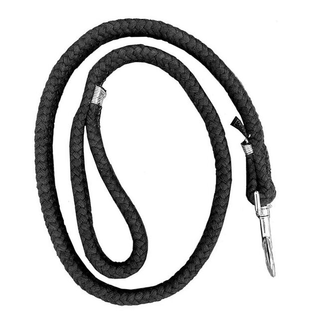 Tory Leather Braided Cotton Dog Lead - Black image number null