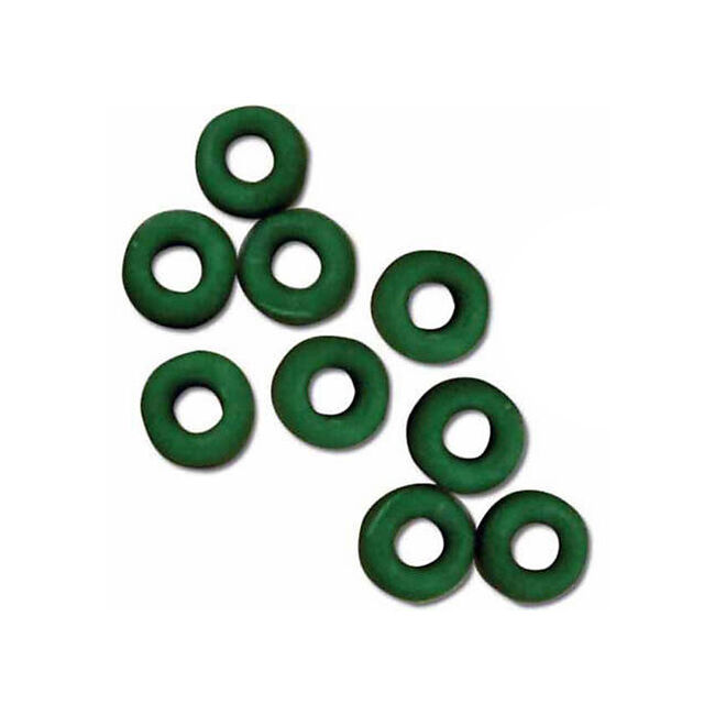 Ideal Instruments Latex Castrating Rings - Green - 100-Pack image number null