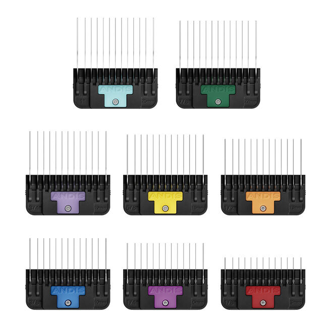 Andis Wide Blade Combs - 8-Piece Set image number null