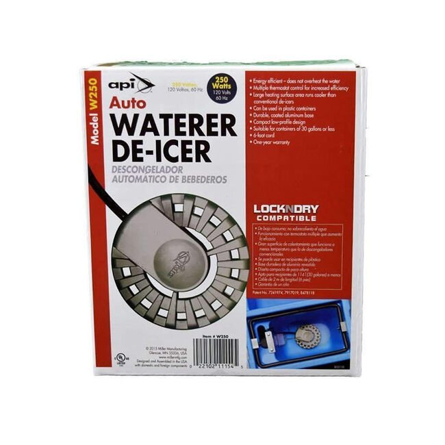 API 250 Watt Auto Waterer De-Icer image number null