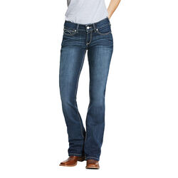 Ariat Women's R.E.A.L. Mid Rise Arrow Fit Stretch Shayla Boot Cut Jean - Gemstone