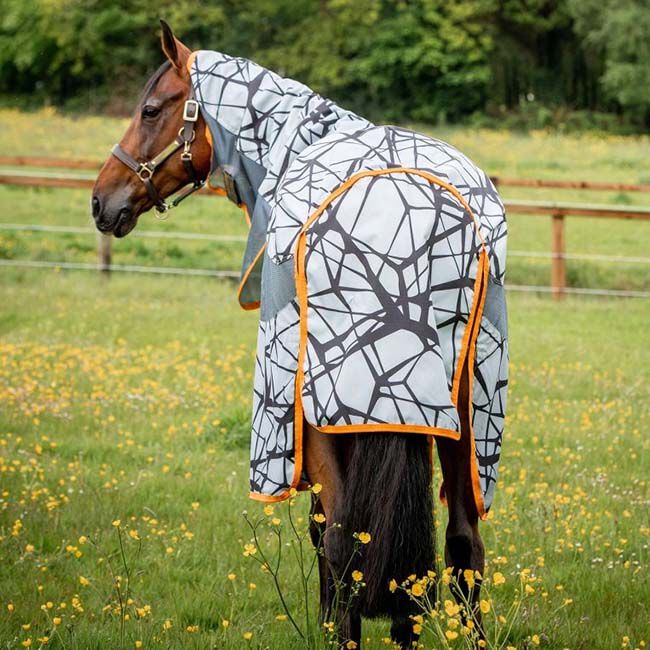 Horseware Ireland Amigo 3-in-1 CamoFly Sheet (No Fill) - Grey/Orange image number null