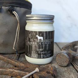 Grey Horse Candle Jar - Horse Husband