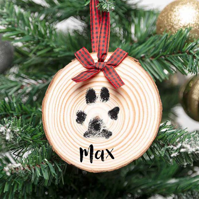 Pearhead Wooden Pawprints Ornament image number null