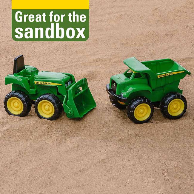 TOMY John Deere 6" Sandbox Toy Set with Toy Truck & Toy Tractor image number null
