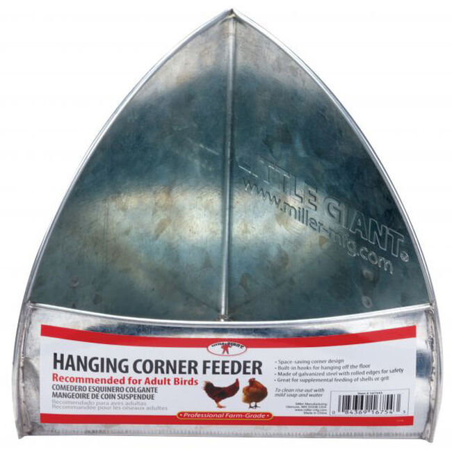 Little Giant Galvanized Hanging Corner Poultry Feeder image number null