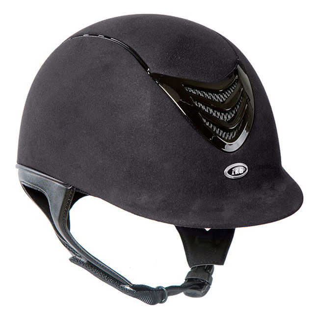 IRH Equestrian IR4G Helmet - Black Amara Suede with Black Matte Vent image number null