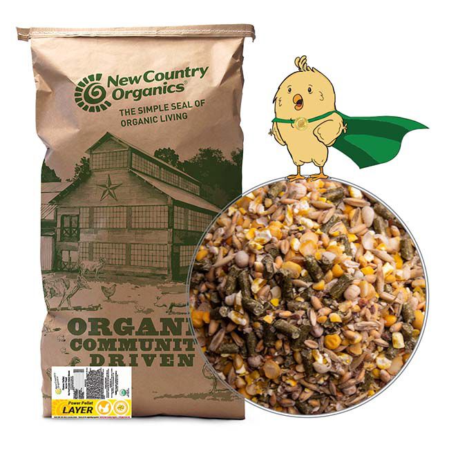 New Country Organics Organic Power Pellet Layer Feed - 40 lb image number null