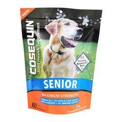Nutramax Laboratories Cosequin Senior Joint Health Supplement for Senior Dogs - with Glucosamine, Chondroitin, Omega-3 for Skin and Coat Health and Beta Glucans for Immune Support - 60 Soft Chews