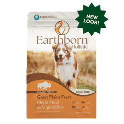 Earthborn Holistic Dog Food - Great Plains Feast Recipe with Bison Meal & Vegetables