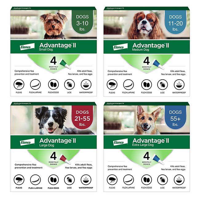 Advantage II Flea Tick Topical for Dogs 4 Month Supply