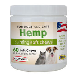 Durvet Hemp Calming Soft Chews for Dogs & Cats - 60 Soft Chews