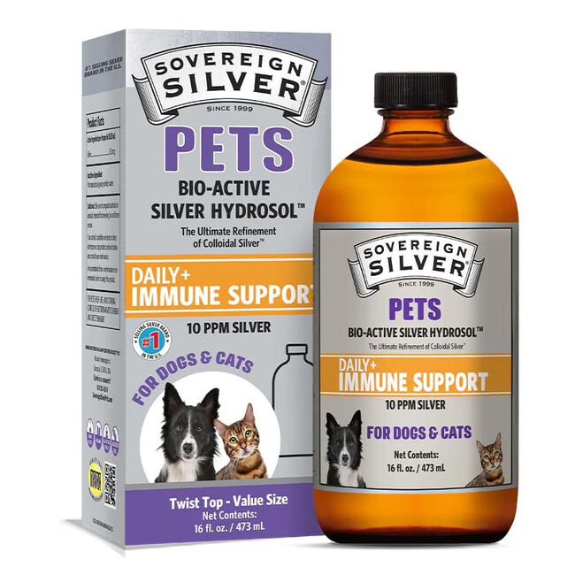 Sovereign Silver Pets BioActive Silver Hydrosol Daily+ Immune