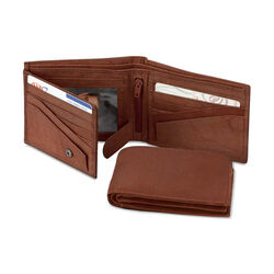 Western Express Leather Billfold Wallet - Brown