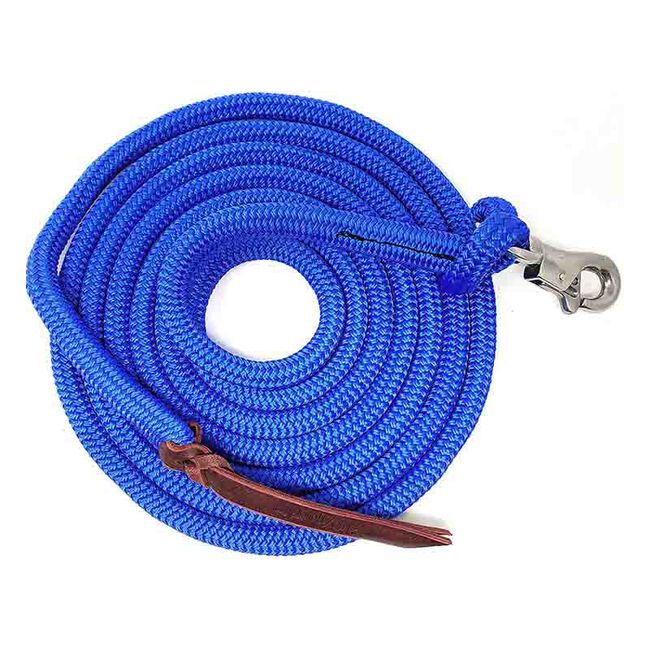 Knotty Girlz 9/16" Diameter Premium Polyester Yacht Braid Lead Rope with Trigger Bull Snap End image number null