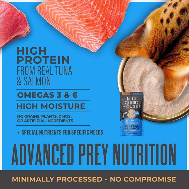 Tiki Cat Solutions Mousse Cat Food - Mineral Balance Recipe with Tuna & Salmon - 2.4 oz image number null