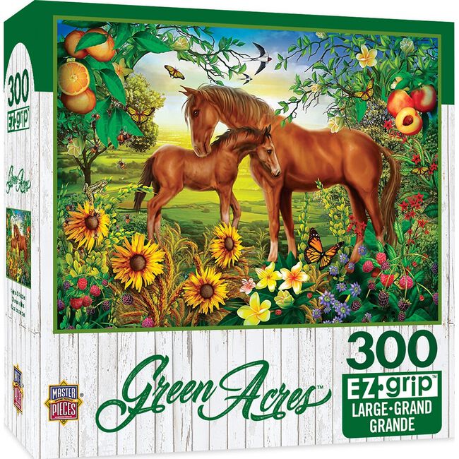 Green Acres EZ Grip Linen Textured Puzzle - "Neighs & Nuzzles"  image number null
