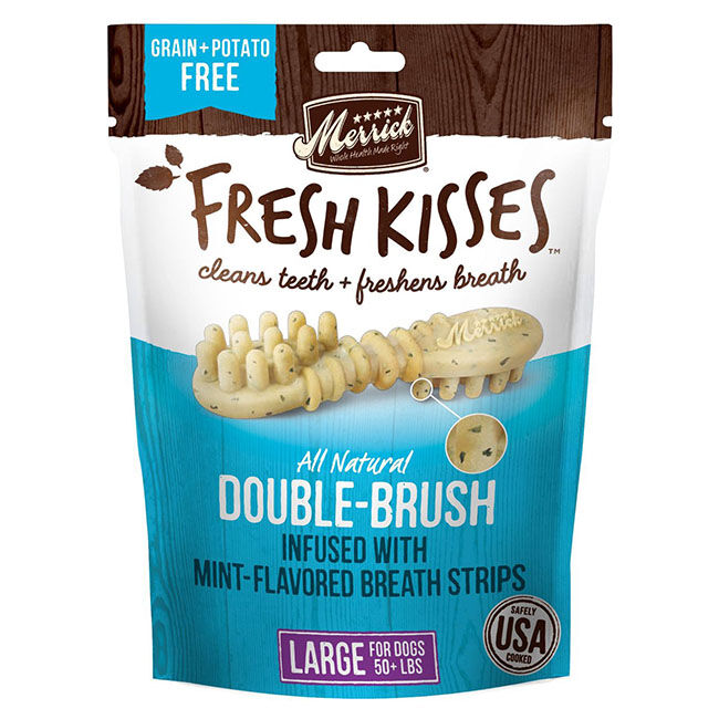 Merrick Fresh Kisses Double-Brush Dental Treats - Mint Flavor image number null