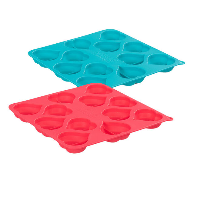 Messy Mutts Heart-Shaped Silicone Bake & Freeze Treat Maker - 2-Pack image number null